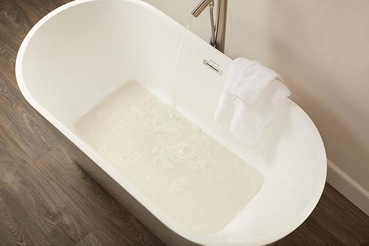 Rubbermaid Commercial Products Bath Tub and Shower Mat, 36-Inch X 18-Inch, White, Extra Long, Machine Washable, Safti-Grip Non-Slip Bathroom Mat with Suction Cups for Home/Hotel/Shower/Bathtub - ModernBath
