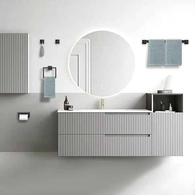 Matte Black Bathroom Hardware Accessories Set 10-Pieces Black Towel Bar Set Stainless Steel Towel Holder Set 23.6 Inch Towel Bar,Towel Racks Set for Bathroom Wall Mounted - ModernBath