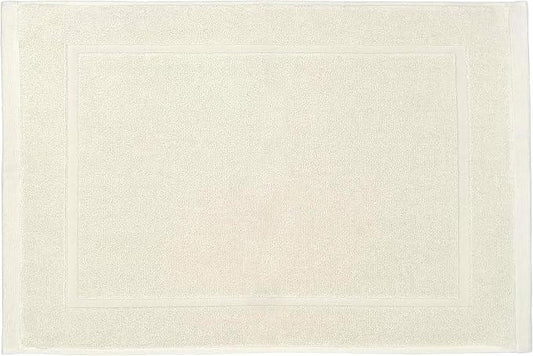 Lincoln & Palm 1-Piece Turkish Cotton Bath Mat - Soft, Plush, and Absorbent - 1000 GSM Thick Luxury Spa and Hotel Style - No Rubber Backing - Silver-Infused SILVERbac (1 Piece Bath Mat, Ivory) - ModernBath