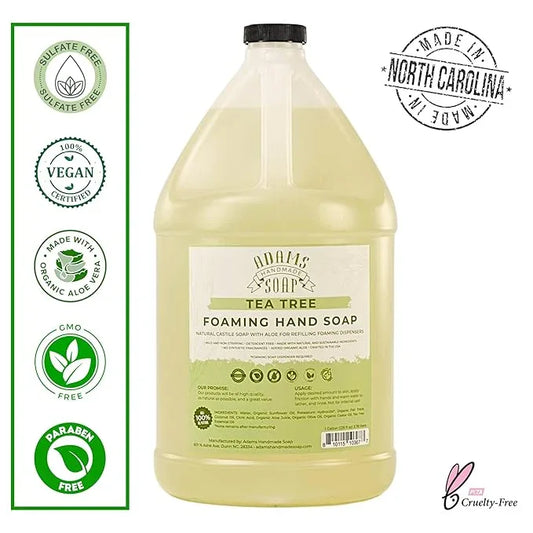 Adams Handmade Soap Liquid Foaming Soap 1 Gal - Tea Tree - ModernBath