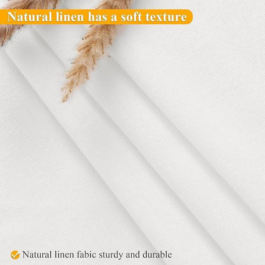 Jowels No Hooks Needed Linen Shower Curtain and Liner Set,White Hotel Luxury Decor Shower Curtains for Bathroom with See Through Top Window,Water Resistant Fabric,72Wx81L,White - ModernBath