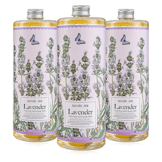 ROMIIE ZOI Foaming Hand Soap Refill, Lavender, Gentle & Moisturizing Formula, 1 L/ 33.8 FL OZ - ModernBath