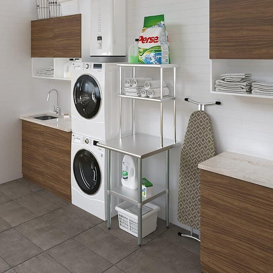 AmGood Double OverShelf Stainless Steel NSF - Many (24" Long x 12" Deep) - ModernBath