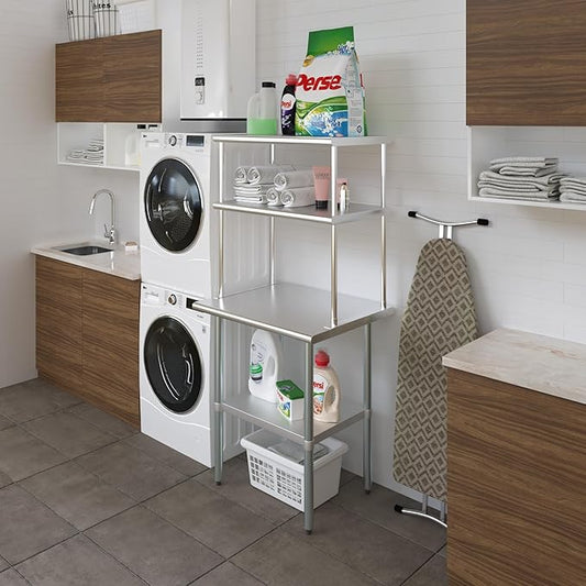 AmGood Double OverShelf Stainless Steel NSF - Many (30" Long x 18" Deep)