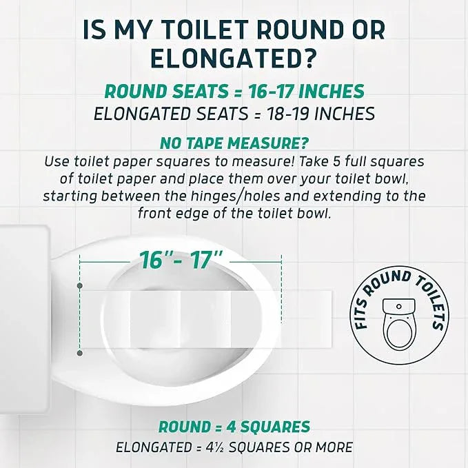 Lunderg Raised Toilet Seat with Handles - Round/Standard - Easy to Install Toilet Seat Risers for Seniors - Adds 3 Inches & Works like the one you’ve always used - Elegant design - No Hospital Vibe - ModernBath