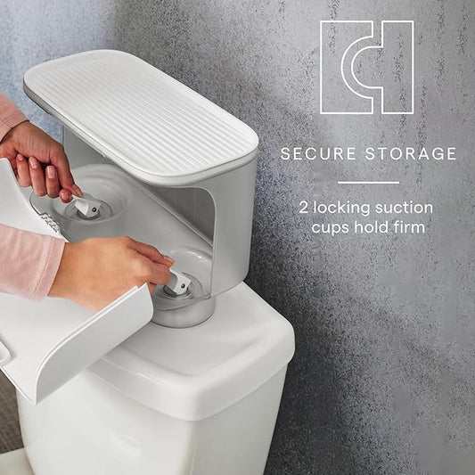 YouCopia Hideaway Toilet Cabinet, Over The Toilet Bathroom Organizer for Paper Rolls, Wipes and Accessories