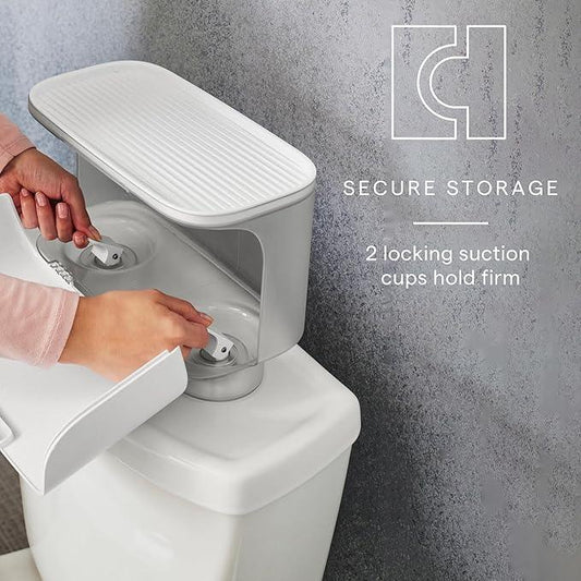 YouCopia Hideaway Toilet Cabinet, Over The Toilet Bathroom Organizer for Paper Rolls, Wipes and Accessories - ModernBath