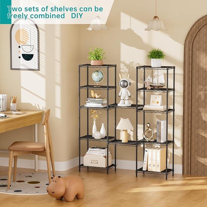 SINGAYE Shelf Closet Wire Shelving:Adjustable Metal Unit for Laundry Room Organization Bathroom Kitchen Home Storage Small Pantry Rack Shelves - ModernBath