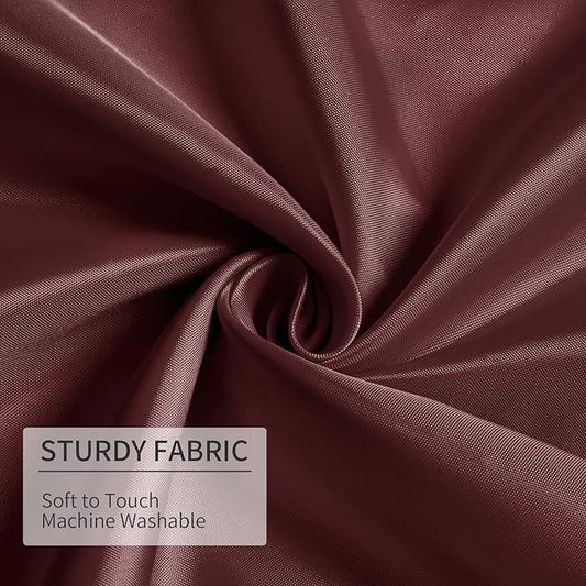 Gibelle Extra Long Shower Curtain Liner 72 x 84 Inches, Burgundy Red Shower Curtain Liner, Washable Waterproof Fabric Bathroom Shower Curtain - ModernBath
