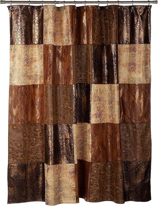 Zahari Home 13pc Zambia Animal Shower Curtain Set & Hooks - Classic Fabric Shower Curtain - Unique Western Country Design - ModernBath