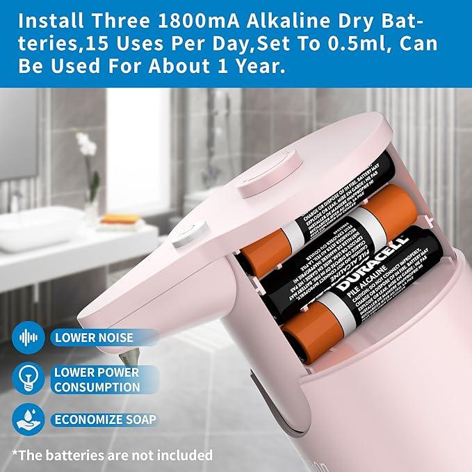 Aunmaon Automatic Touchless Soap Dispenser, Adjustable Volume for Thick & Thin Liquids, Hands-Free for Kitchen & Bathroom - ModernBath