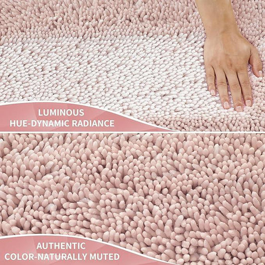 Yimobra Bathroom Rug Set 2 Piece, Luxury Shaggy Bath Mat Set with Non Slip Backing, Ultra Soft & Absorbent Mats for Bathroom Floor, Machine Washable, 31.5"x20"+24"x17", Pink - ModernBath