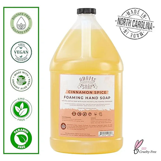 Adams Handmade Soap Liquid Foaming Soap 1 Gal - Cinnamon Spice (Pack of 4) - ModernBath