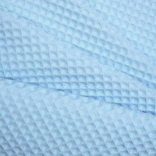 River Dream Sky Blue Fabric Shower Curtain Set, Cotton Blend, Waffle Weave, with Snap in Replacement Liner,71 x 74 inches - ModernBath
