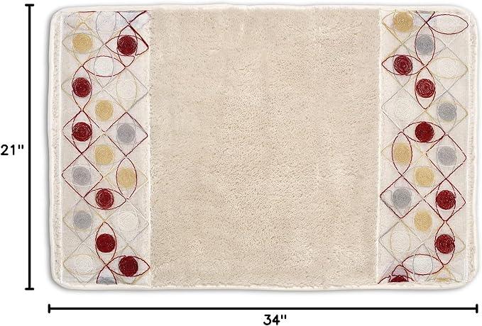Zahari Home Sedona Modern Bathroom Rug Classic Luxury Bath Rug Contemporary Decor Beautiful Shower Mat Unique Design Stylish Bathroom Rug Bath Shower Tub Decor - ModernBath