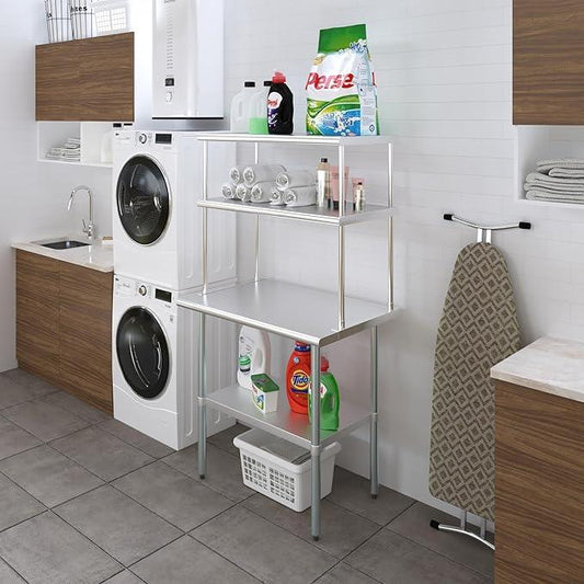 AmGood Double OverShelf Stainless Steel NSF - Many (36" Long x 18" Deep) - ModernBath