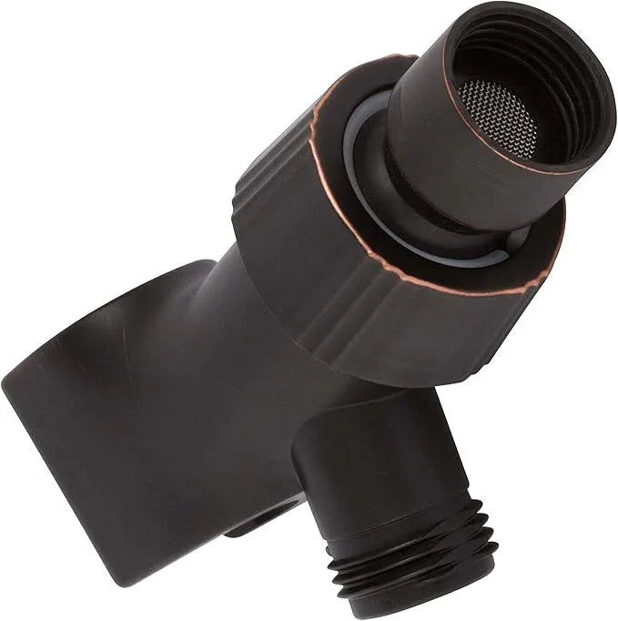 Shower Arm Bracket - Adjustable Handheld Shower Arm Mount & Holder with Brass Connector - Indoor and Outdoor Modern Bath Spa Fixture - Oil-Rubbed Bronze - ModernBath