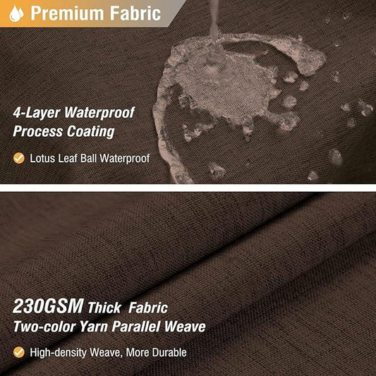 BTTN Fabric Shower Curtain, Linen Textured Heavy Duty Polyester Cloth Shower Curtain Set with Plastic Hooks, Brown, 60" W x 72" L (Pack of 1) - ModernBath