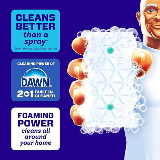 Mr. Clean Magic Eraser Foaming Sponge, All Purpose Cleaner, Dawn Cleaning Power, Wall, Sneaker, Oven Cleaner, Kitchen, Bathroom, Shower Cleaning Supplies, Scrubber, Ultra Foamy, 7ct - ModernBath