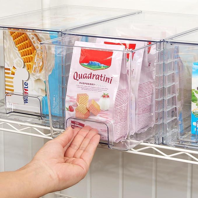 Vtopmart 2Pack Large Stackable Kitchen Pantry Storage Drawers, Clear Organizer Bins with Handles, Acrylic Drawer Organizers for Kitchen Pantry, Bathroom Undersink, Cabinet Organization and Storage - ModernBath