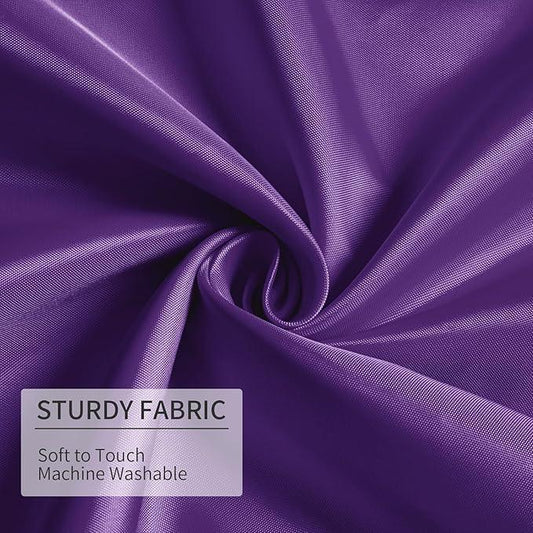 Gibelle 2 Pack Purple Fabric Shower Curtain or Liner, 72x72 Waterproof Shower Curtain Liner for Bathroom with Metal Grommets and 12 Plastic Hooks, Soft Cloth & Hotel Quality, Machine Washable - ModernBath