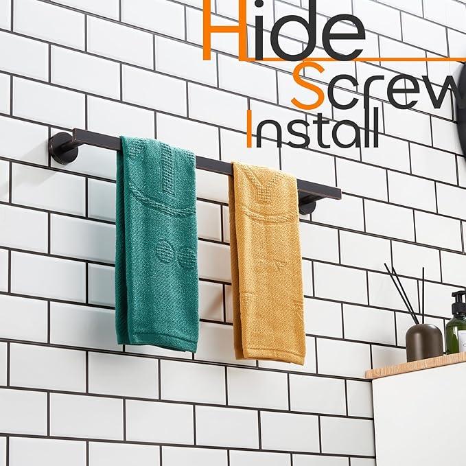 24 Inch Bathroom Towel Racks Bath Towel Bars Kitchen Towel Holder Towel Rails Wall Mounted SUS304 Stainless Steel Oil Rubbed Bronze AN4001ORB-L24 - ModernBath