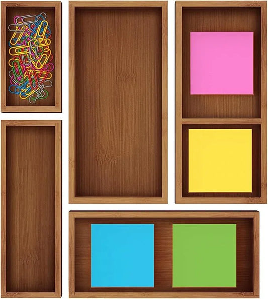 ROYAL CRAFT WOOD Premium Carbonized Bamboo Sticky Note Holder – Elegant & Durable Post-It Note Dispenser for Office Desk Organization - ModernBath