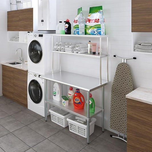 AmGood Double OverShelf Stainless Steel NSF - Many (48" Long x 12" Deep) - ModernBath