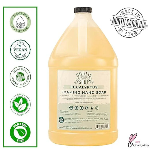 Adams Handmade Soap Liquid Foaming Soap 1 Gal - Eucalyptus (Pack of 4) - ModernBath