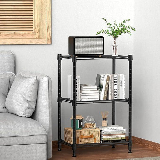 450 lbs Steel Storage Shelving 3-Tier Utility Shelving Unit Steel Organizer Wire Rack for Home,Kitchen,Office (11.8" D x 17.7" W x 26.3" H) | 450 lbs, for Home, Kitchen, Office - ModernBath