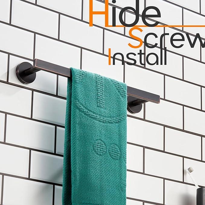 12 Inch Bathroom Towel Bar Bath Towel Rack Kitchen Towel Holder Towel Ring Wall Mounted SUS304 Stainless Steel Oil Rubbed Bronze AN4001ORB-L12 - ModernBath