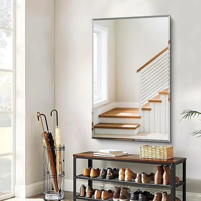 CILIBER Beveled Bathroom Mirror, 30x48 Large Frameless Mirrors for Over Sink, Upgraded Shatterproof Beveled Frameless Vanity Mirror for Bedroom, Living Room and Entryway (Horizontal/Vertical) - ModernBath