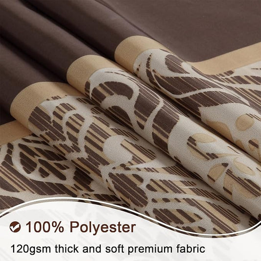 BESTRIPES Stall Fabric Shower Curtain, 54 x 72 Inch Brown Damask Print Waterproof Small Shower Curtains for Bathroom