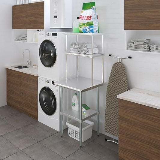 AmGood Double OverShelf Stainless Steel NSF - Many (72" Long x 14" Deep) - ModernBath