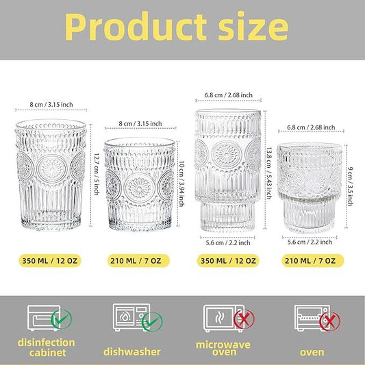 CAZAGA Glass Toothbrush Holders for Bathrooms, 12 oz Clear Tooth Brushing Dispenser, Small Tooth Brush Organizer for Vanity Countertop, Toothpaste Storage Stand, Tumbler Cup for Makeup Brushes - ModernBath