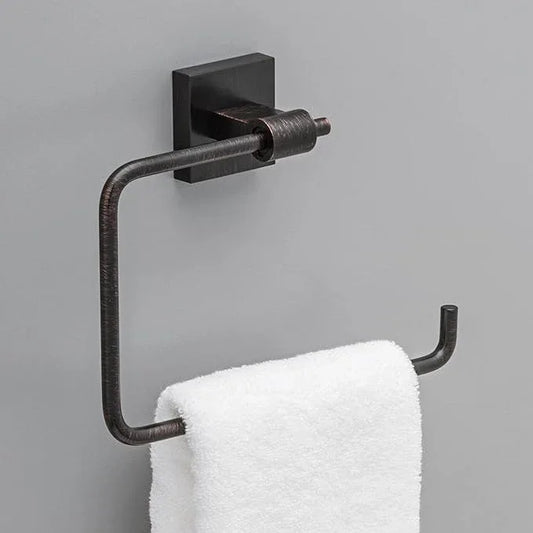 Franklin Brass Maxted (1-Pack) Hand Towel Holder Venetian Bronze Towel Racks for Bathroom Wall Square Towel Ring Holder for Bath Towel Hanger for Kitchen, Bathroom Accessories MAX46-VBR - ModernBath
