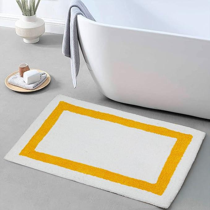 C23 Luxury Bathroom Rugs, Bath Mat - 20"x32" | 2200 GSM Tufted Cotton Bathroom Mat | Ultra-Absorbent Quick Dry, Heavyweight Non-Slip Bathmat | Thick Soft Plush Machine Washable Bath Rug - ModernBath