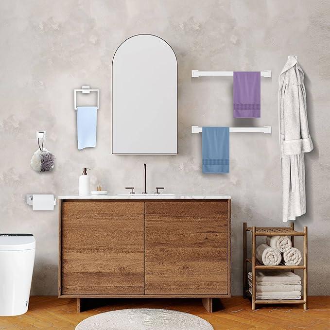 Brushed Nickel Bathroom Hardware Accessories Set 10-Piece Brushed Towel Bar Set Bath Towel Holder Set Stainless Steel Wall Mounted Towel Rack Set,23.6 in - ModernBath