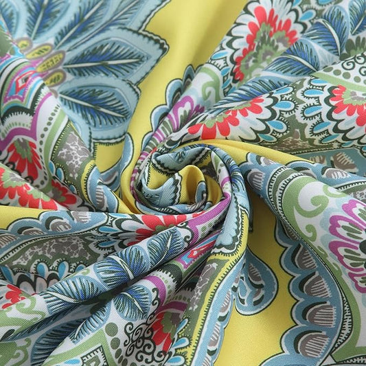 BESTRIPES Rio Carnival Shower Curtain, Water Repellent Fabric with Vibrant Brazilian Medallion Print, 12 Metal Grommets & Weighted Hem, 72x72 Inches