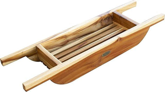 EcoDecors, 29 inch, Bath Tray for Tub, Bath Tub Tray Wood, Bathtub Table, Caddy for Bathtub in Natural Teak - ModernBath