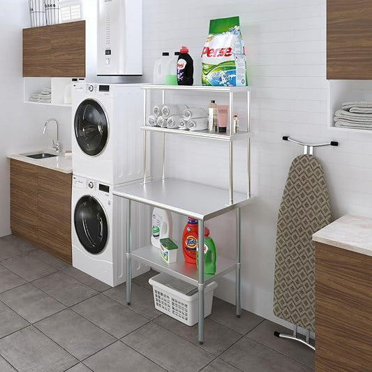 AmGood Double OverShelf Stainless Steel NSF - Many (36" Long x 12" Deep) - ModernBath