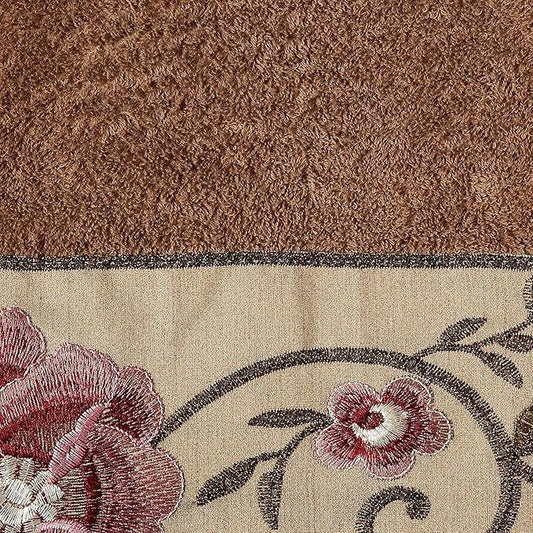 Zahari Home Larrisa Floral Bathroom Towel Set - 3 Piece Bath, Hand, and Wash Towels - Modern Classic Contemporary Decor With Beautiful Unique Design - Stylish Flower Set - ModernBath
