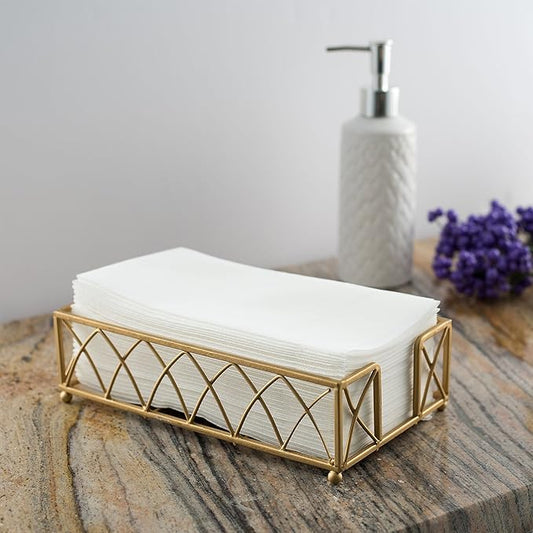 100-Pack BloominGoods Disposable Bathroom Napkins | Linen-Feel Guest Towels | Cloth-Like Hand Tissue Paper, White, 12" x 17" (Made In USA)