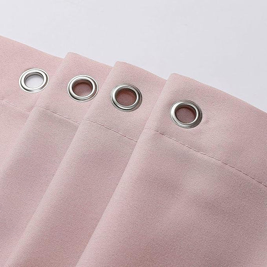 OVZME Zora 36 x 72 Inch Stall Fabric Shower Curtain - Soft Small Shower Curtain for Bathroom for Narrow Stall Size, Machine Washable Water Resistance, Hotel Style, Blush Pink - ModernBath