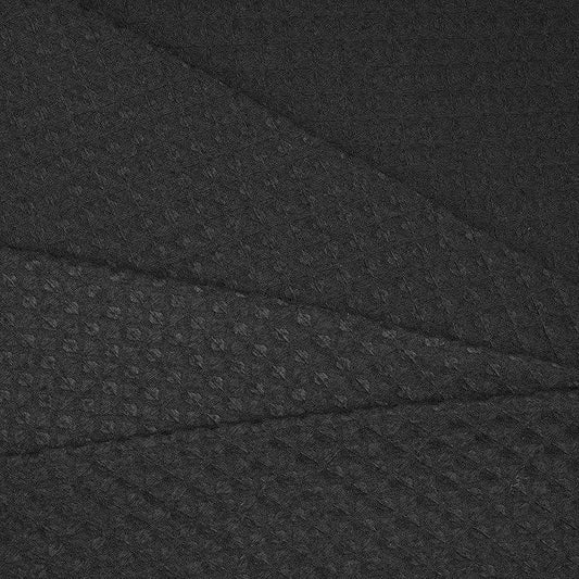 River Dream Black Fabric Shower Curtain Set, Cotton Blend, Waffle Weave, with Snap in Replacement Liner,54 x 80 inches - ModernBath