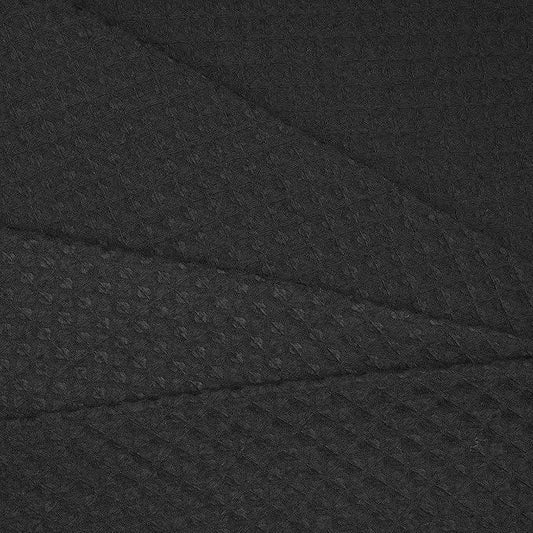 River Dream Black Fabric Shower Curtain Set, Cotton Blend, Waffle Weave, with Snap in Replacement Liner,71 x 86 inches - ModernBath