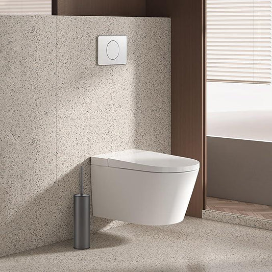 BGL Gunmetal Grey Toilet Brush and Holder,Stainless Steel Toilet Brushes for Bathroom with Holder - ModernBath