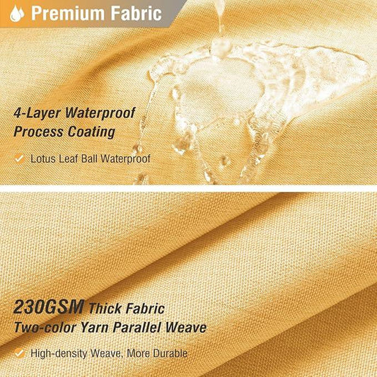 BTTN Extra Long Shower Curtain - 84 Inch Long Linen Textured Heavy Duty Fabric Shower Curtain Set with 12 Plastic Hooks, Hotel Spa Simple Polyester Bath Curtains for Bathroom, 72x 84, Gold - ModernBath