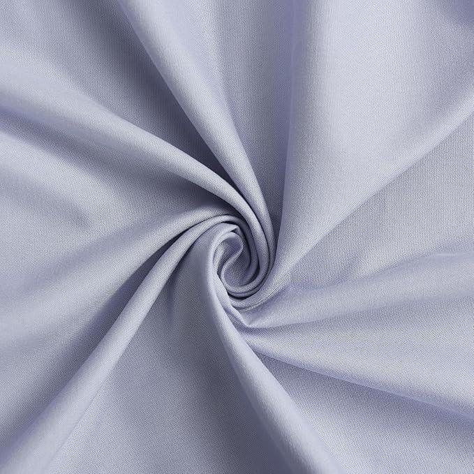Homechoice Decor Fog Blue Ruffle Shower Curtain, Vintage Handcrafted Bow Tie Bath Curtain for Master Bathroom, Ruched Microfiber Bathroom Curtain with 12 Buttonholes, 72" W x 72" H (LQ-10) - ModernBath
