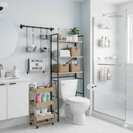 The Best No-Drill Bathroom Storage for Renters